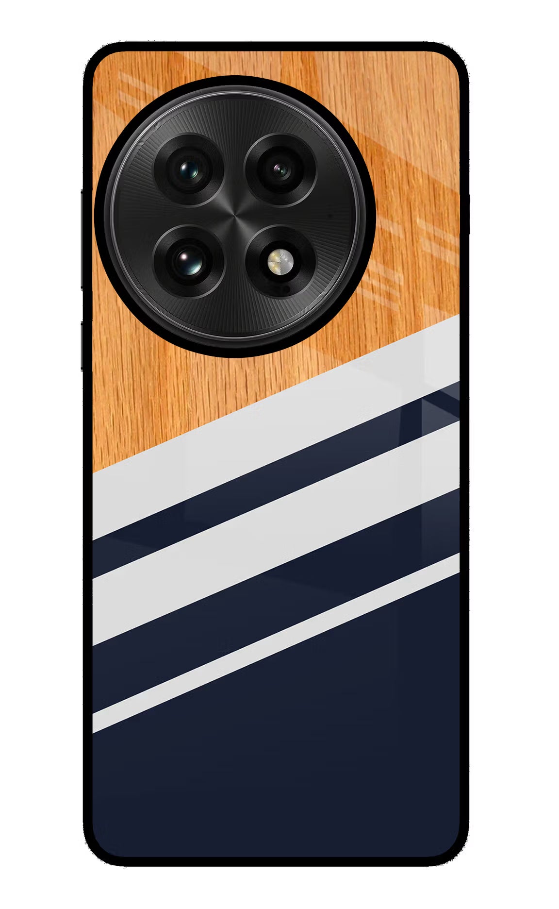 Blue and white wooden OnePlus 13 Back Cover