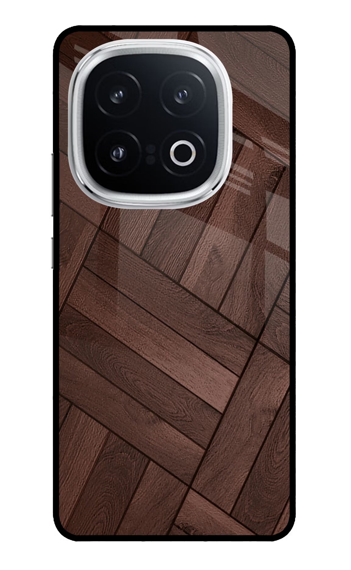 Wooden Texture Design iQOO 13 5G Glass Case