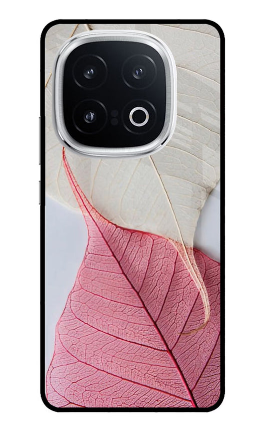 White Pink Leaf iQOO 13 5G Back Cover