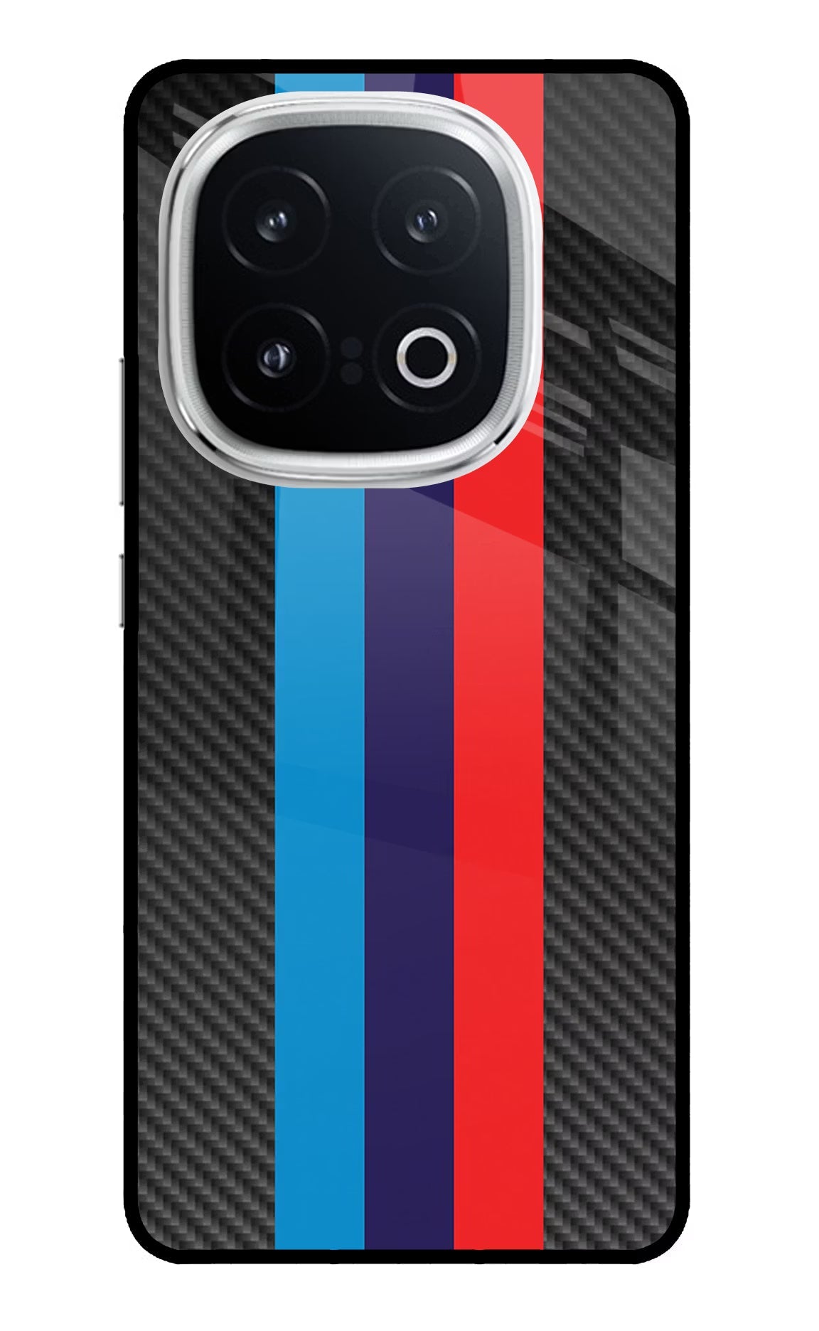 BMW Stripes Pattern iQOO 13 5G Glass Case