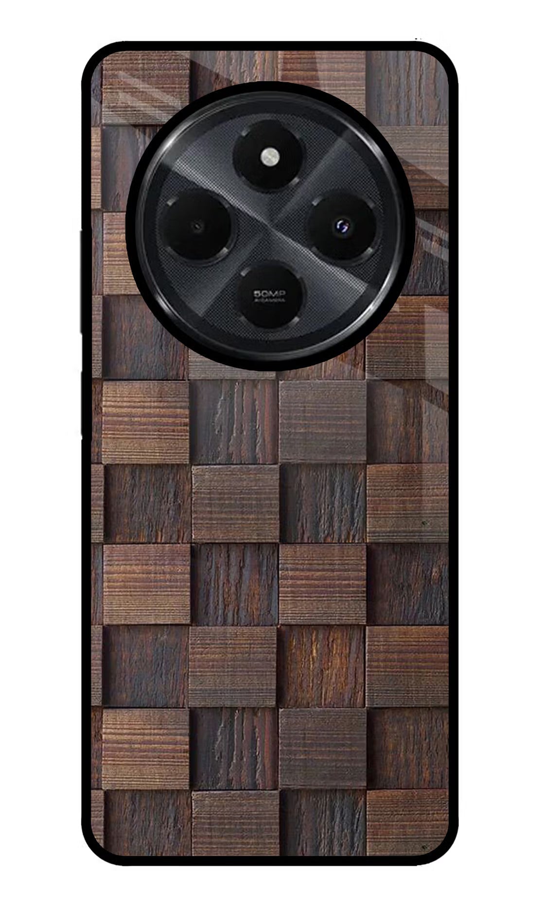Wooden Cube Design Redmi 14C 5G Back Cover