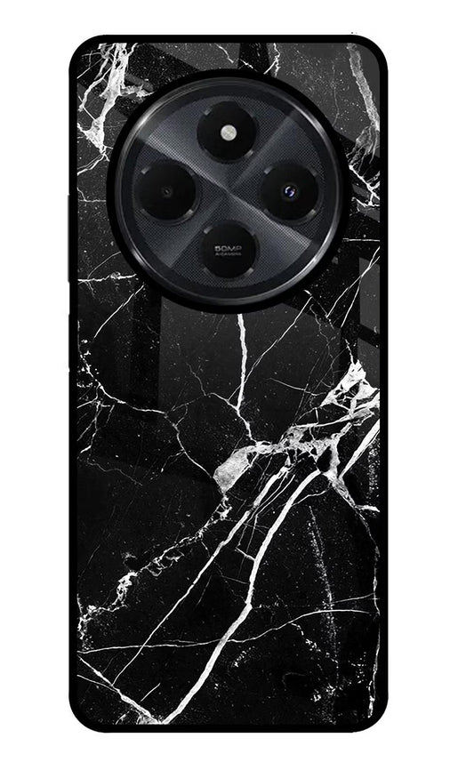 Black Marble Pattern Redmi 14C 5G Glass Case