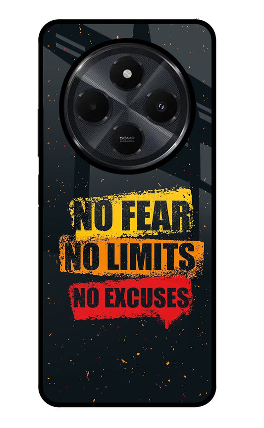 No Fear No Limits No Excuse Redmi 14C 5G Glass Case