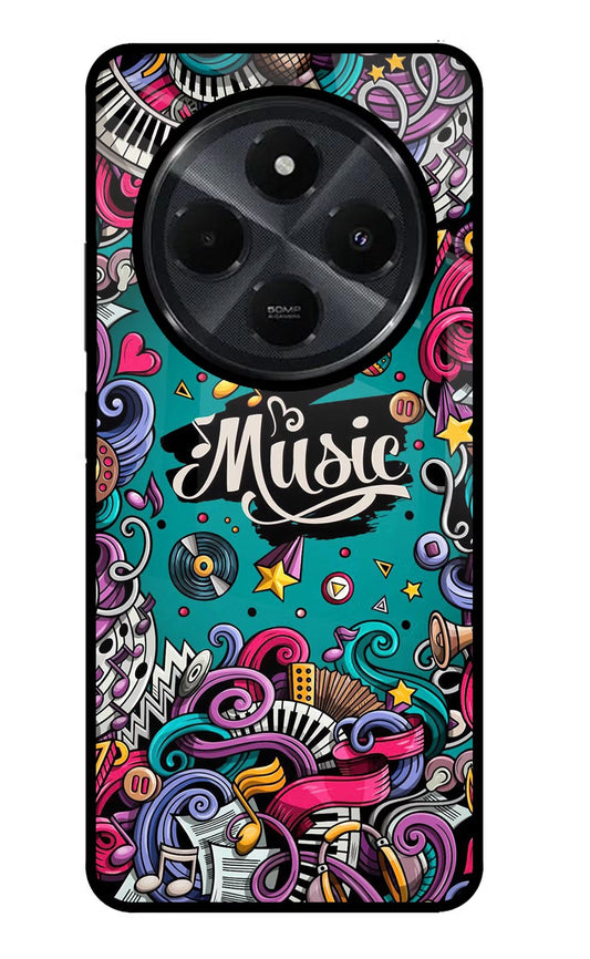 Music Graffiti Redmi 14C 5G Glass Case