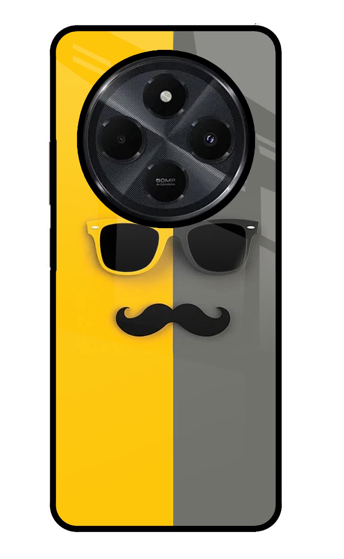 Sunglasses with Mustache Redmi 14C 5G Back Cover