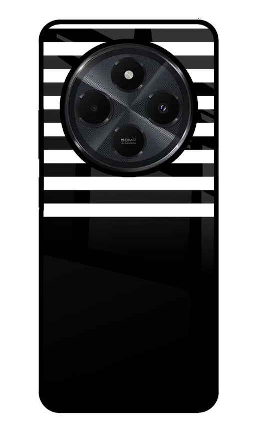 Black and White Print Redmi 14C 5G Glass Case