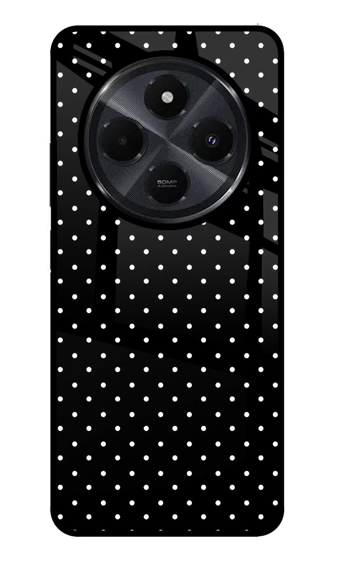 White Dots Redmi 14C 5G Glass Case