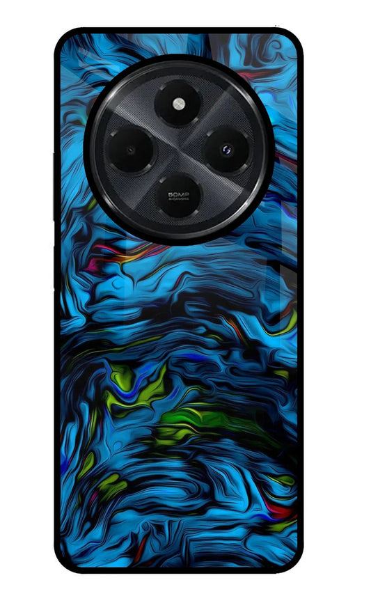 Dark Blue Abstract Redmi 14C 5G Glass Case