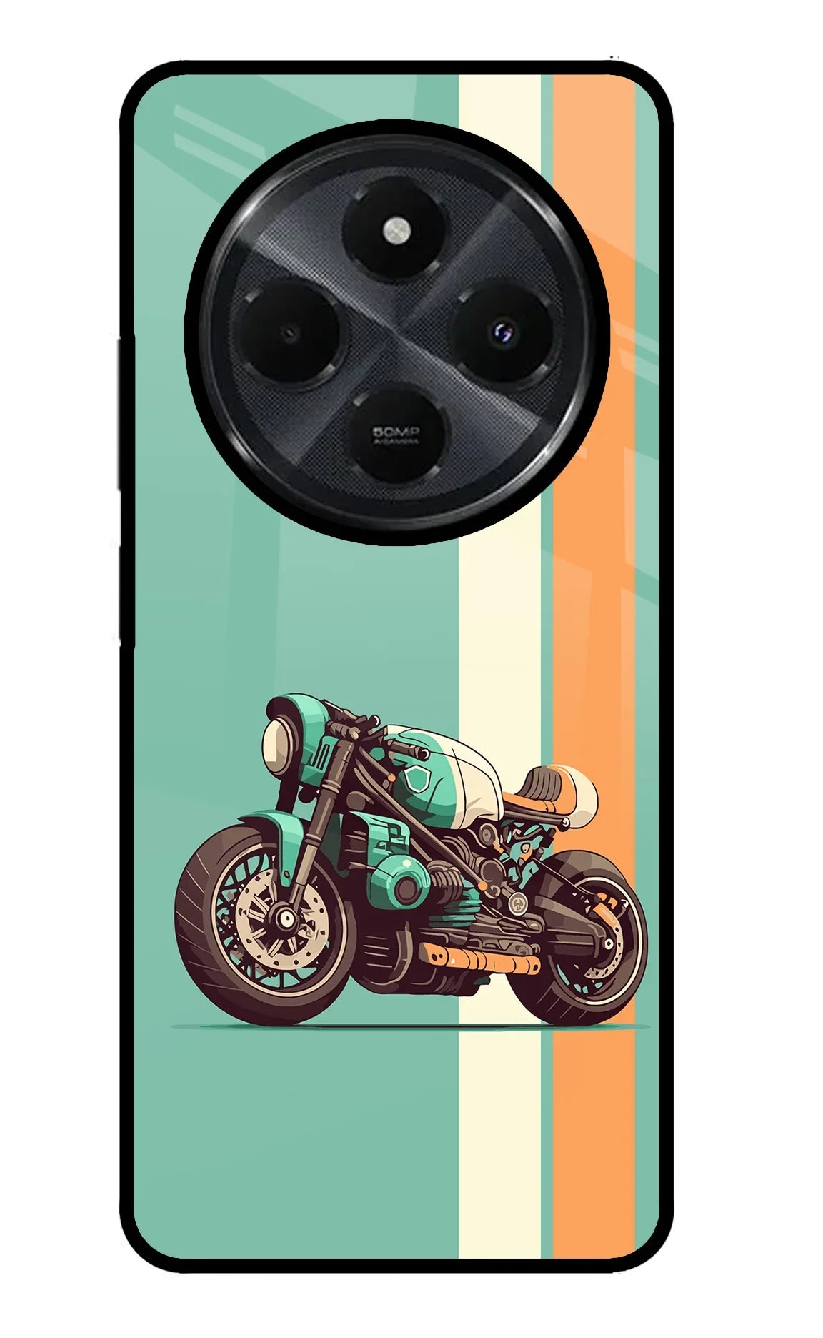 Striped Moto Drift Redmi 14C 5G Back Cover