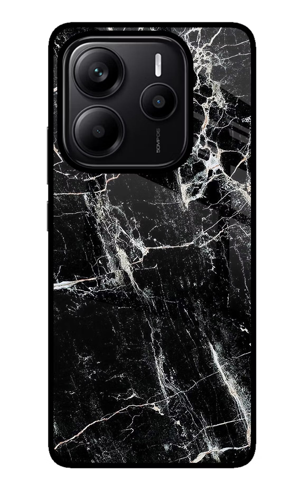 Black Marble Texture Redmi Note 14 5G Back Cover