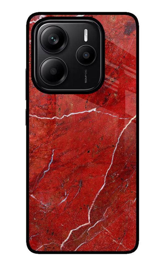 Red Marble Design Redmi Note 14 5G Glass Case