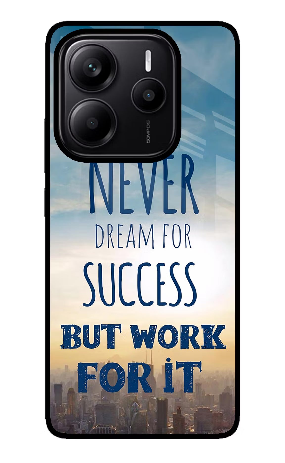 Never Dream For Success But Work For It Redmi Note 14 5G Back Cover