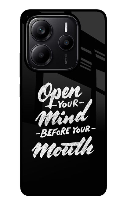 Open Your Mind Before Your Mouth Redmi Note 14 5G Back Cover