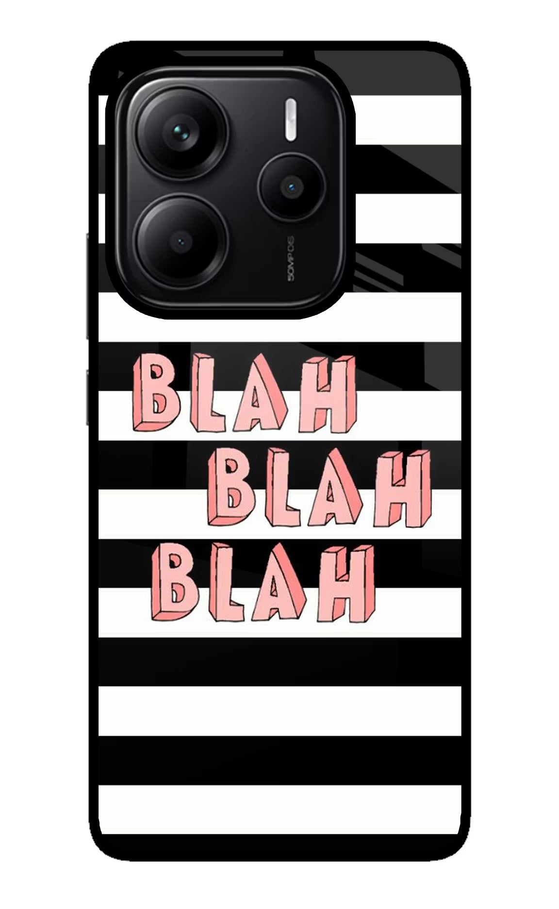 Blah Blah Blah Redmi Note 14 5G Glass Case