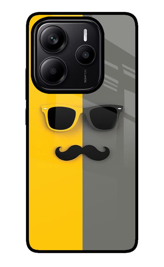 Sunglasses with Mustache Redmi Note 14 5G Glass Case