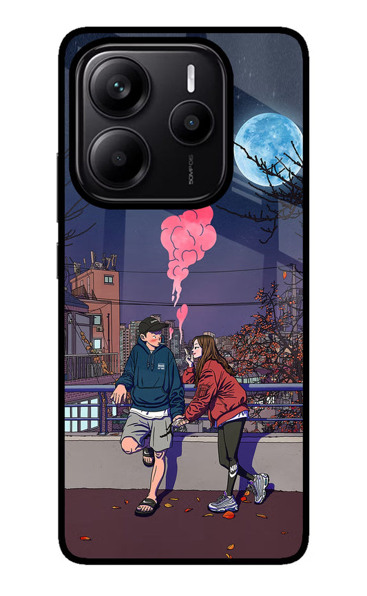 Chilling Couple Redmi Note 14 5G Glass Case