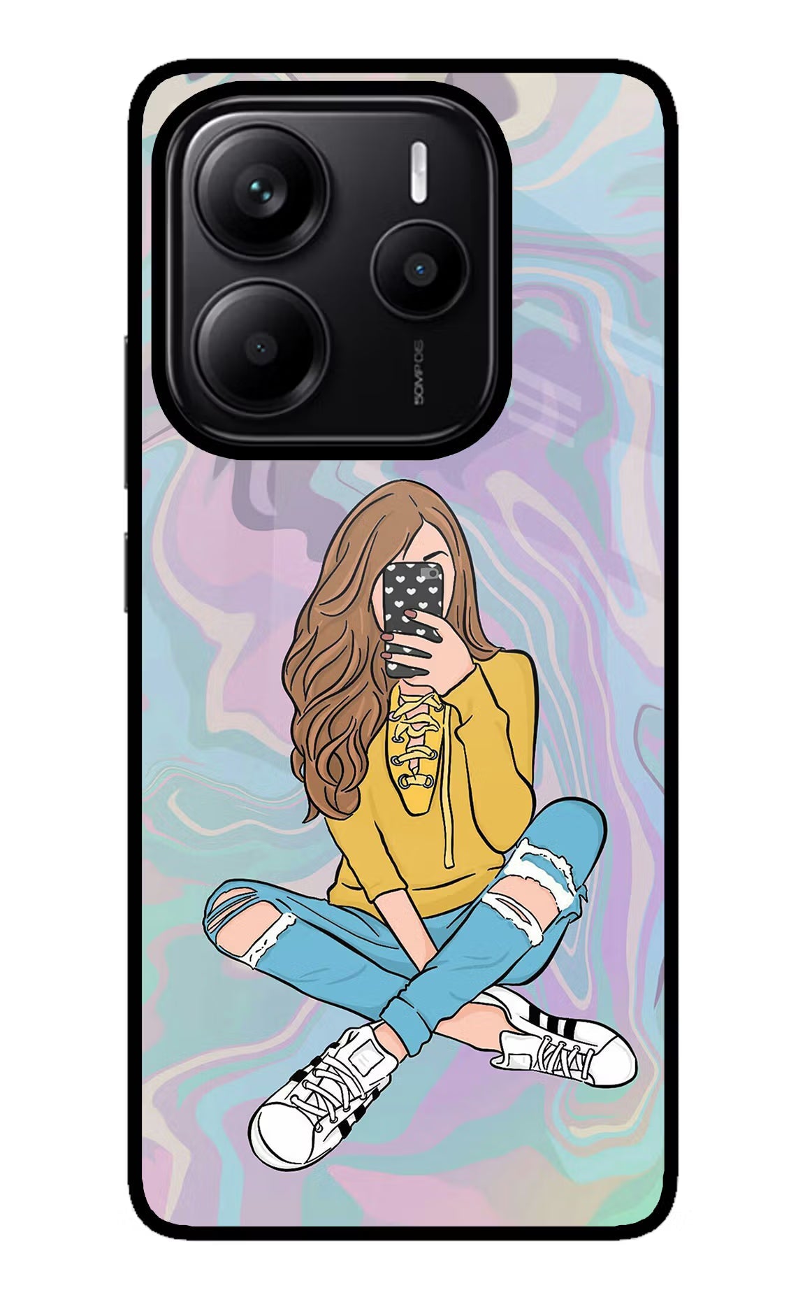 Selfie Girl Redmi Note 14 5G Back Cover