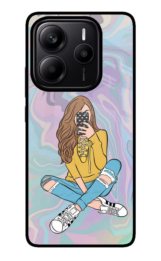 Selfie Girl Redmi Note 14 5G Back Cover