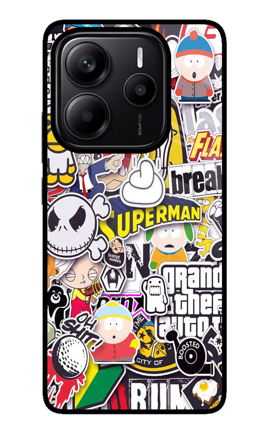 Sticker Bomb Redmi Note 14 5G Glass Case