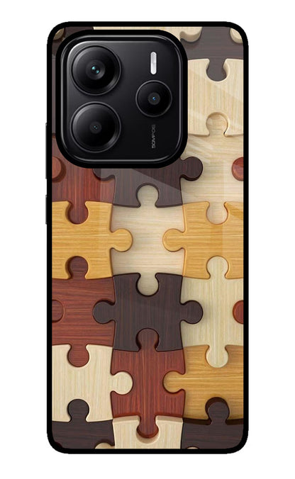 Wooden Puzzle Redmi Note 14 5G Back Cover