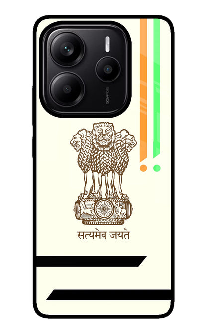 Satyamev Jayate Brown Logo Redmi Note 14 5G Back Cover