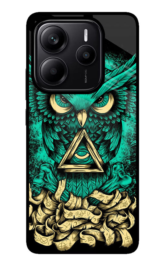 Green Owl Redmi Note 14 5G Glass Case