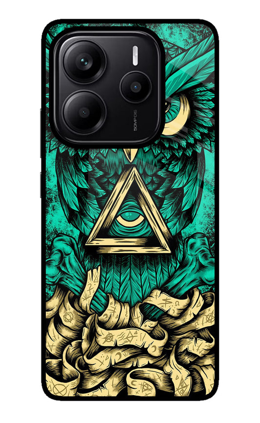 Green Owl Redmi Note 14 5G Glass Case