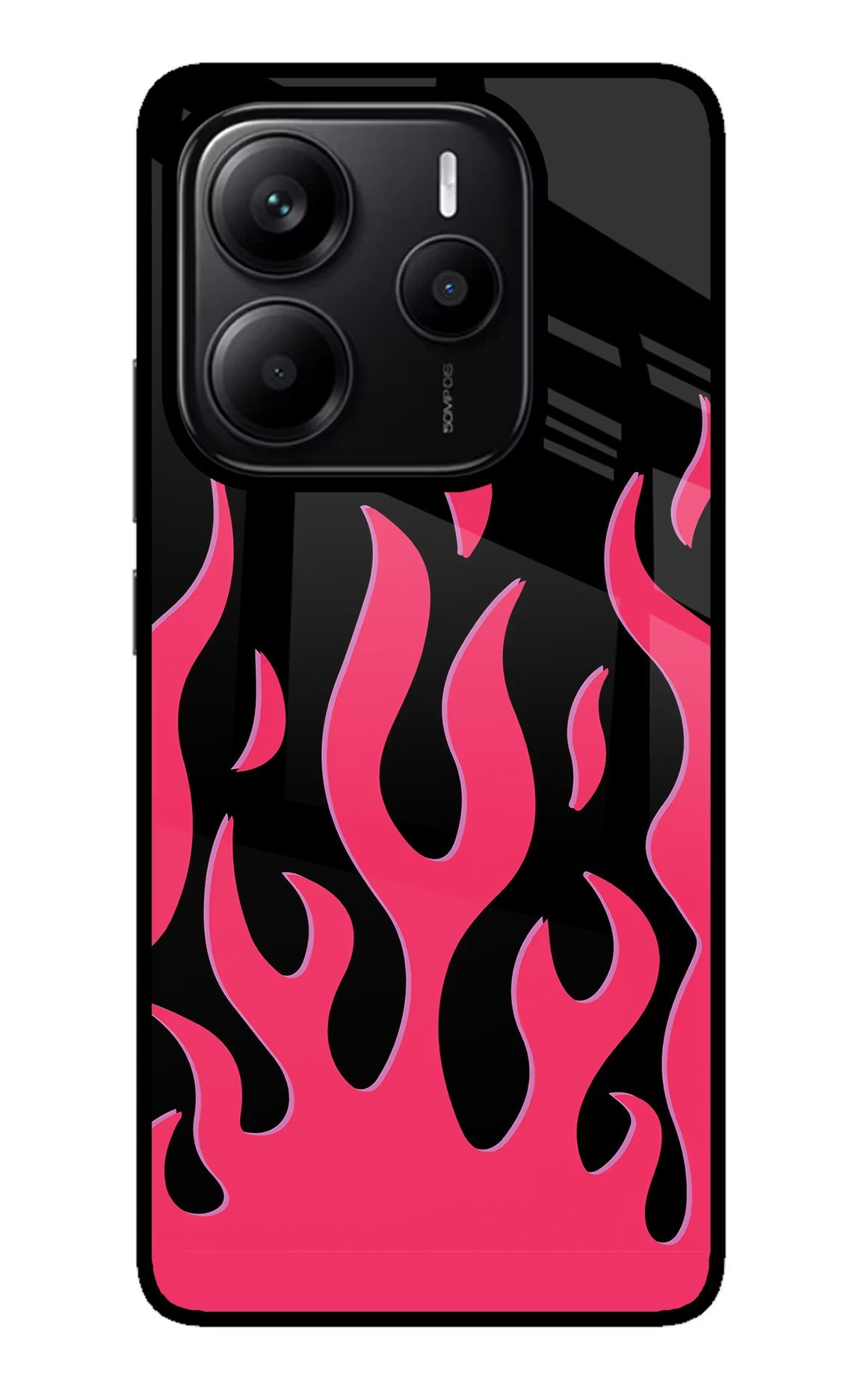 Fire Flames Redmi Note 14 5G Glass Case