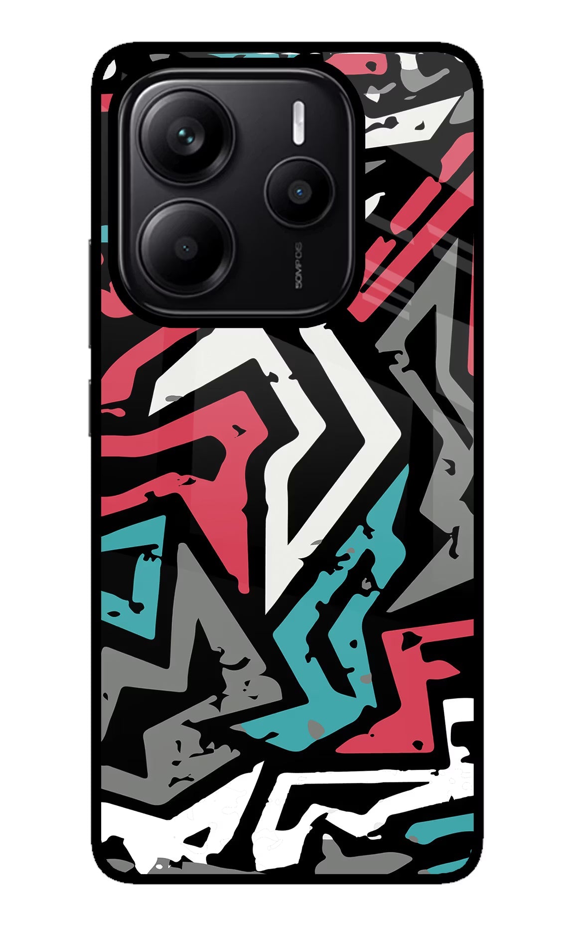 Geometric Graffiti Redmi Note 14 5G Back Cover
