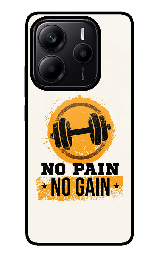 No Pain No Gain Redmi Note 14 5G Glass Case