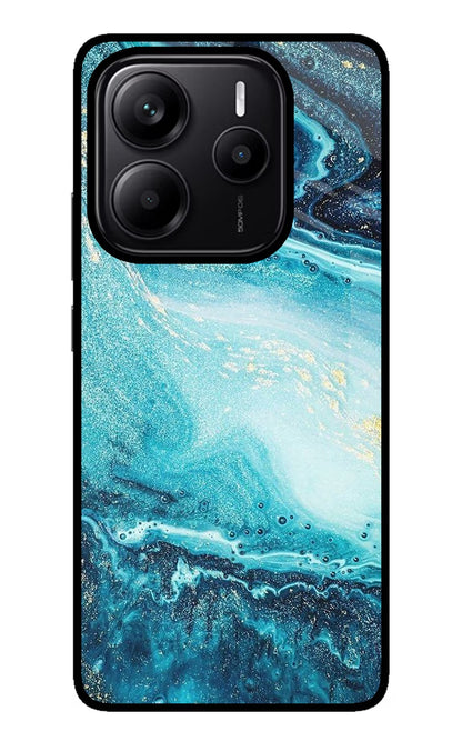 Blue Glitter Marble Redmi Note 14 5G Back Cover