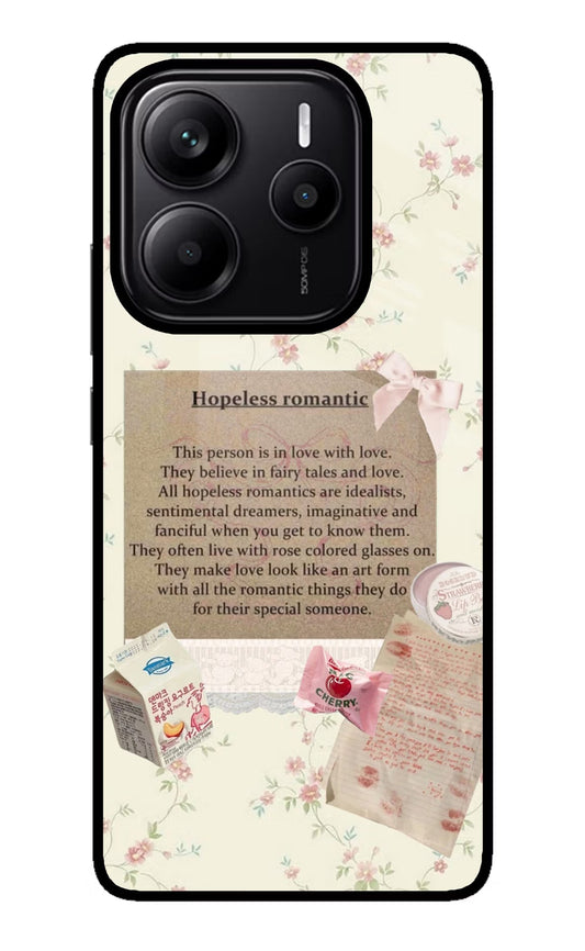 Hopeless Romantic Redmi Note 14 5G Glass Case