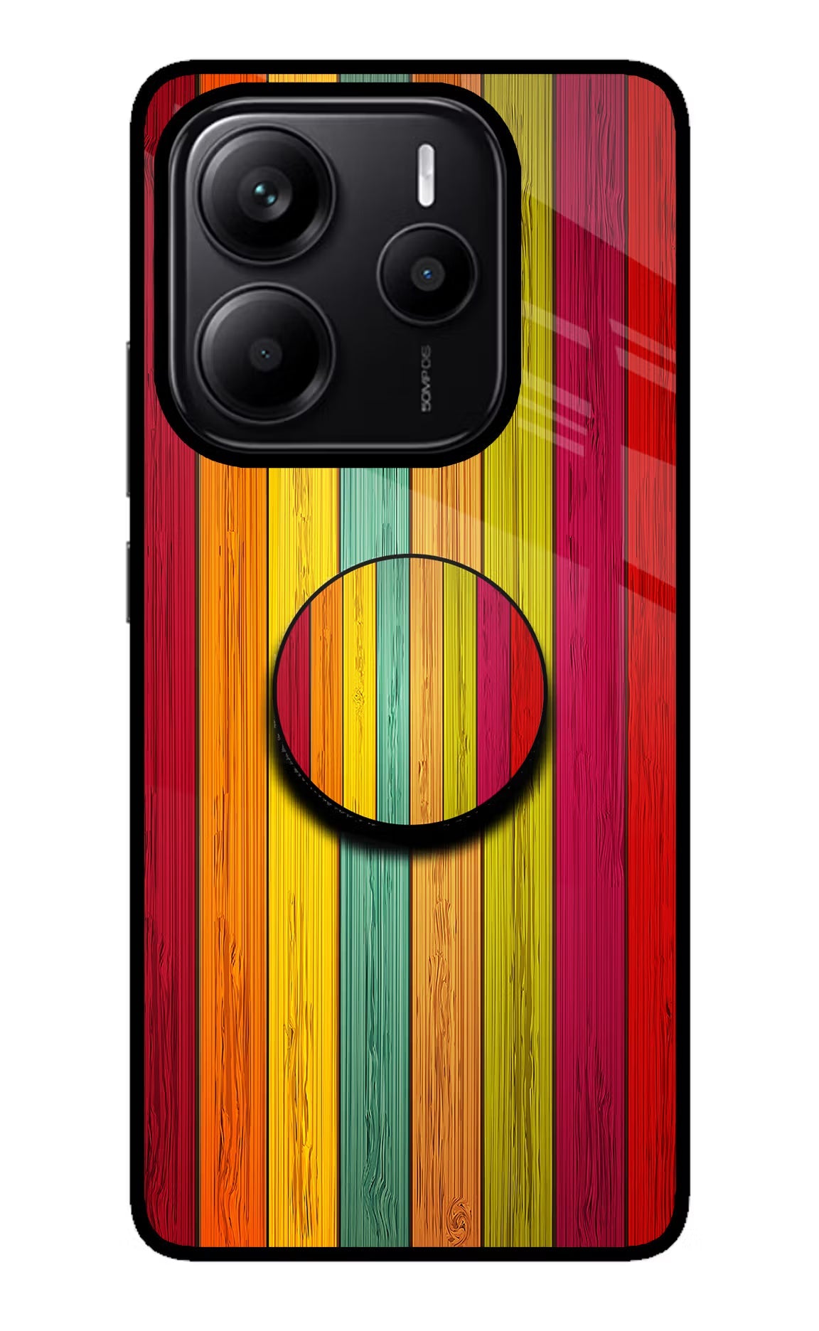 Multicolor Wooden Redmi Note 14 5G Pop Case