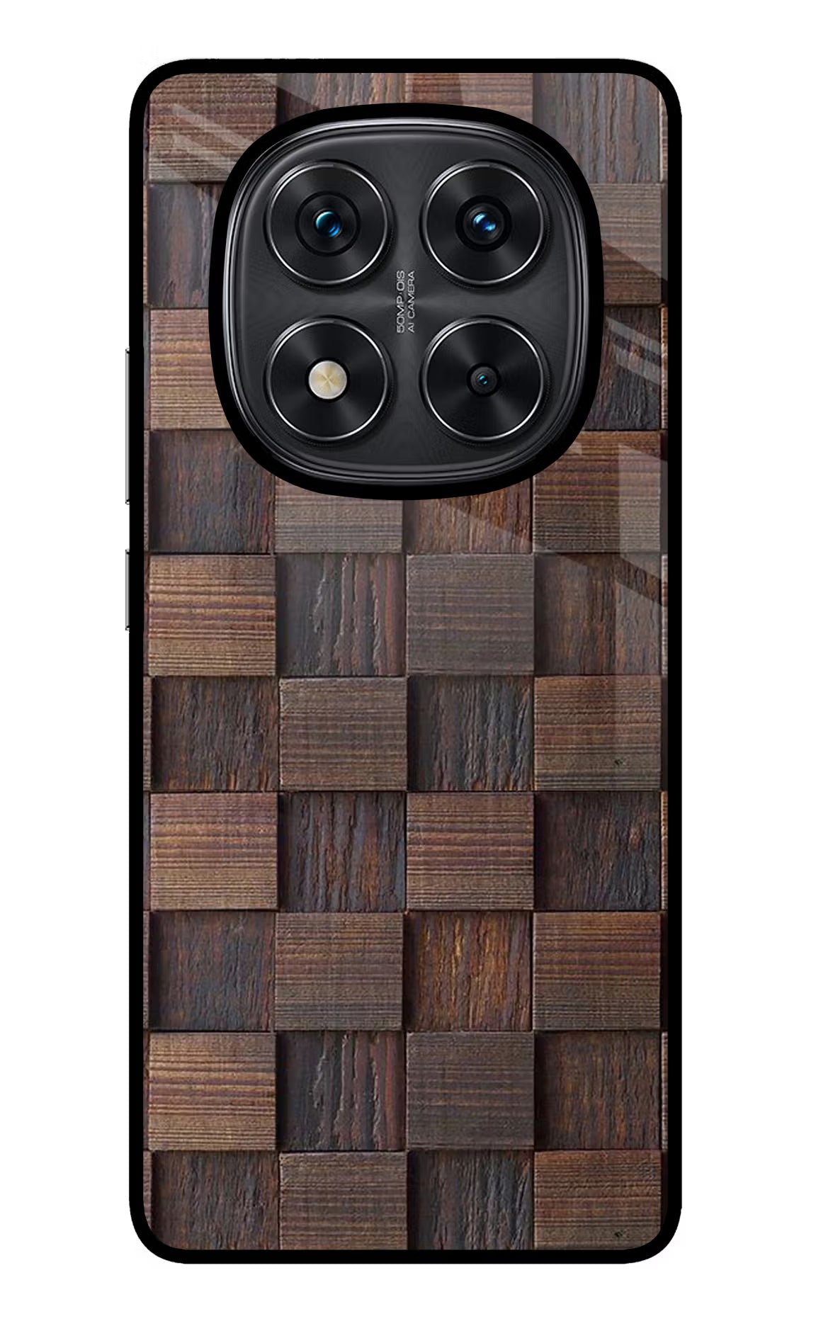 Wooden Cube Design Redmi Note 14 Pro 5G Glass Case