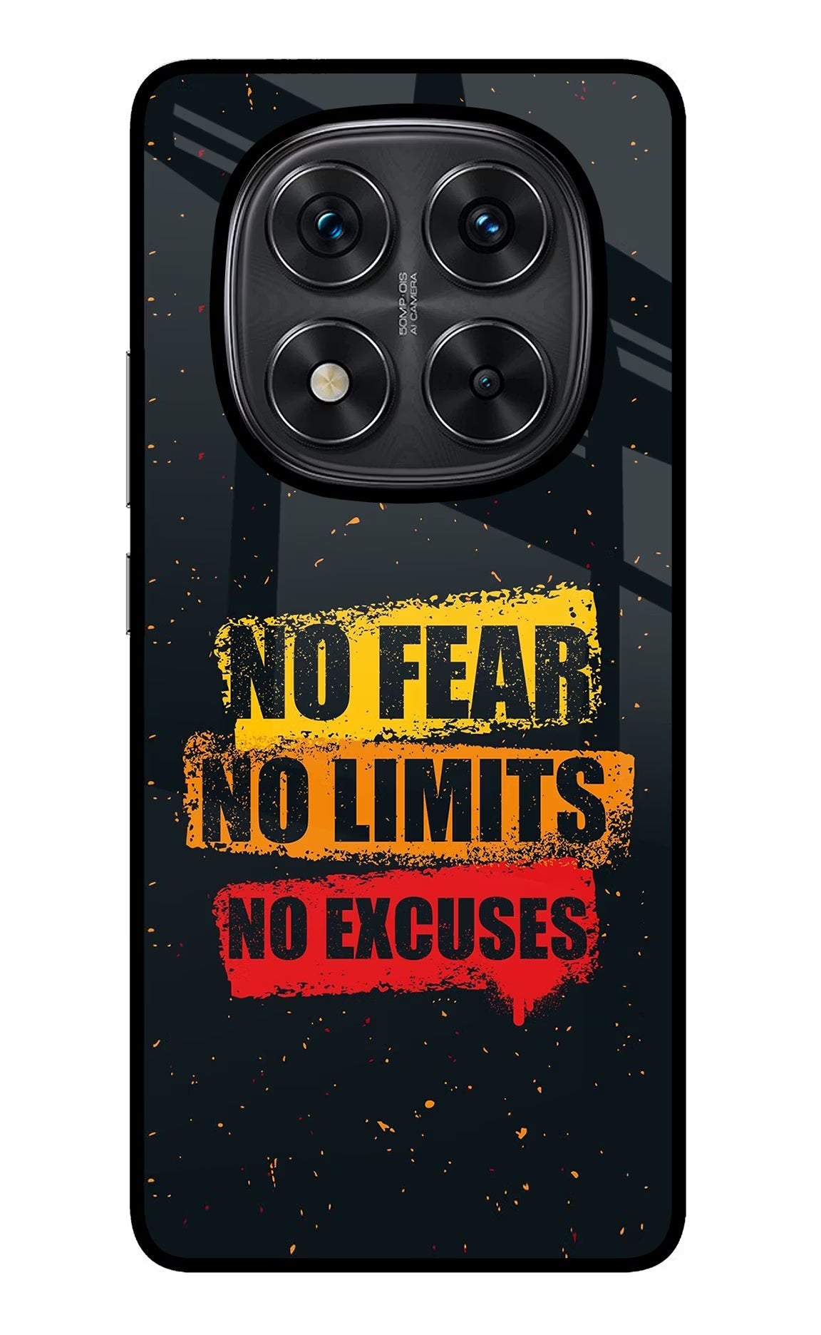 No Fear No Limits No Excuse Redmi Note 14 Pro 5G Glass Case