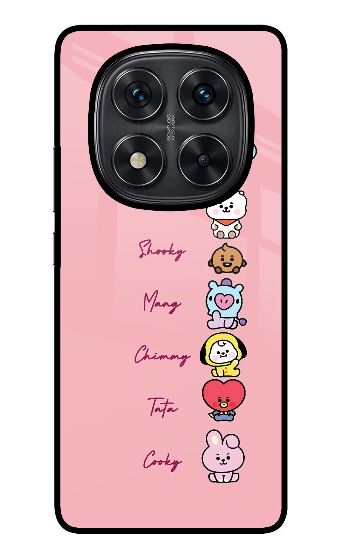 BTS names Redmi Note 14 Pro 5G Glass Case