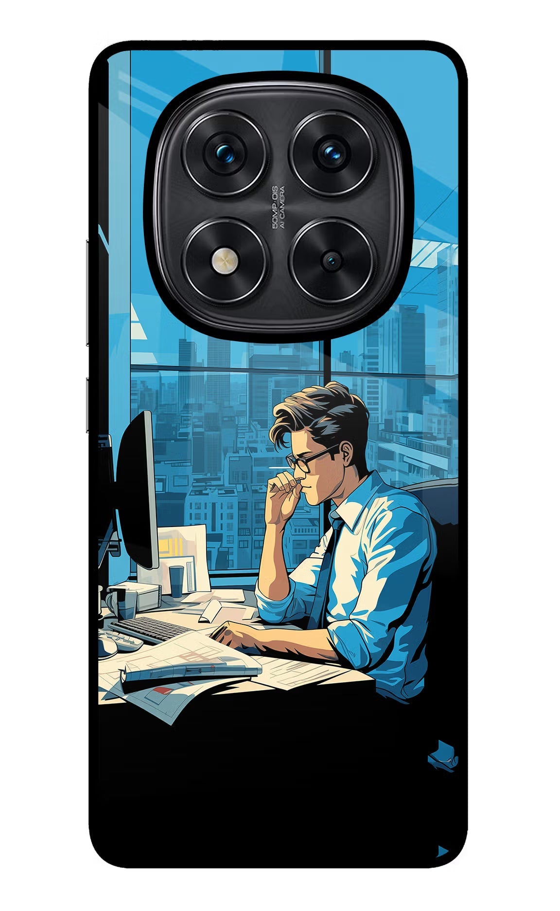 Focused Hustler (AI Generated) Redmi Note 14 Pro 5G Back Cover