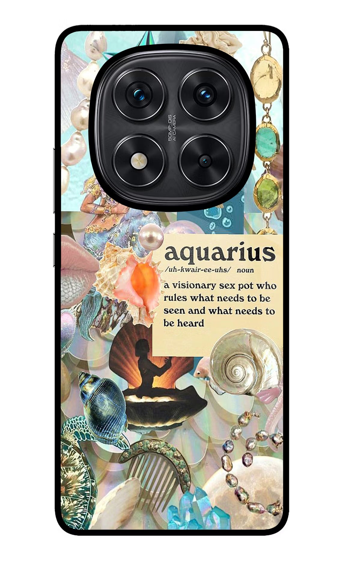 Aquarius Zodiac Redmi Note 14 Pro 5G Glass Case