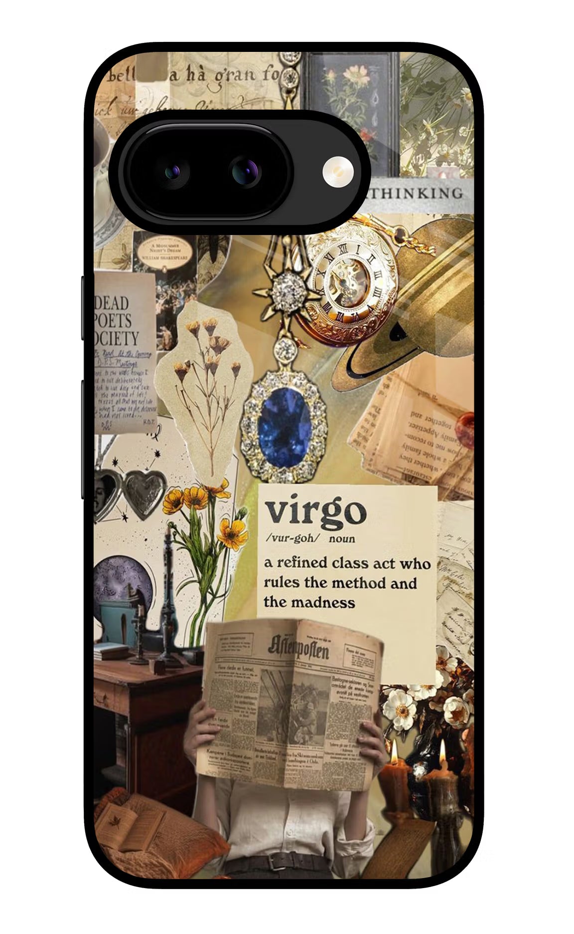 Virgo Zodiac Google Pixel 9a Back Cover Glass Case - Hello Swanky