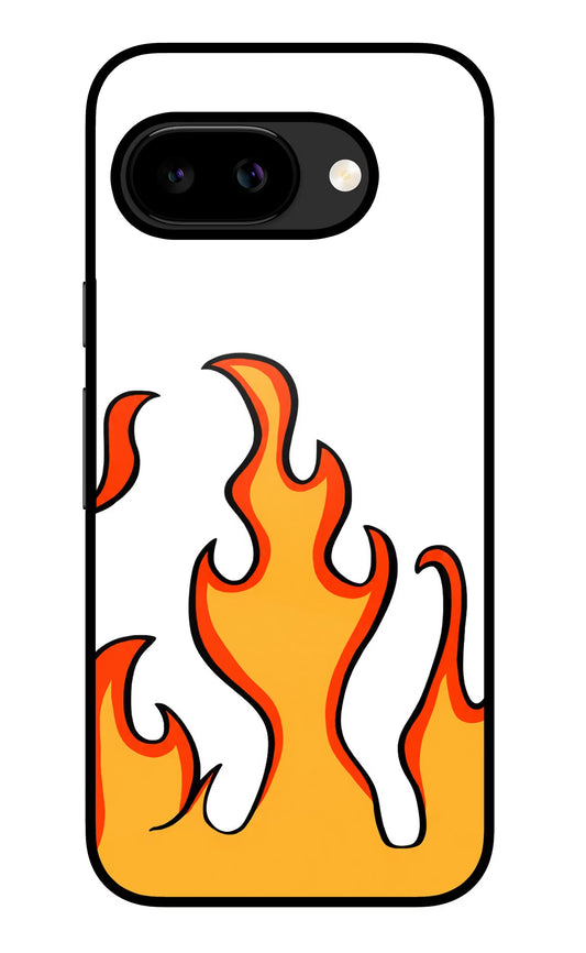 Fired Up - White Google Pixel 9a Back Cover Glass Case - Hello Swanky