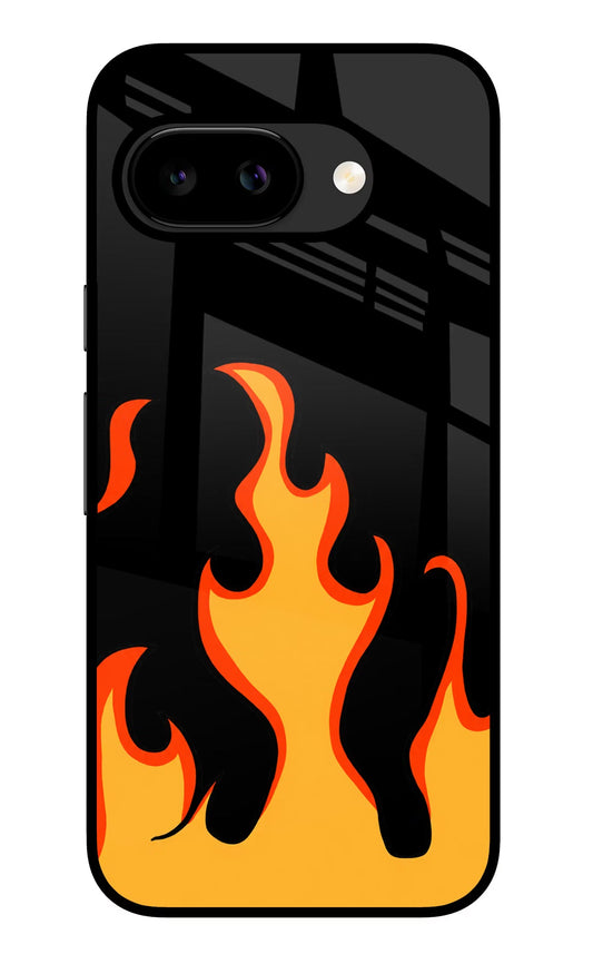 Fired Up - Black Google Pixel 9a Back Cover Glass Case - Hello Swanky