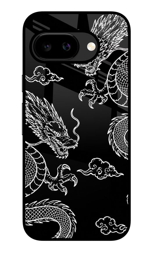 Twin Dragons Google Pixel 9a Back Cover Glass Case - Hello Swanky
