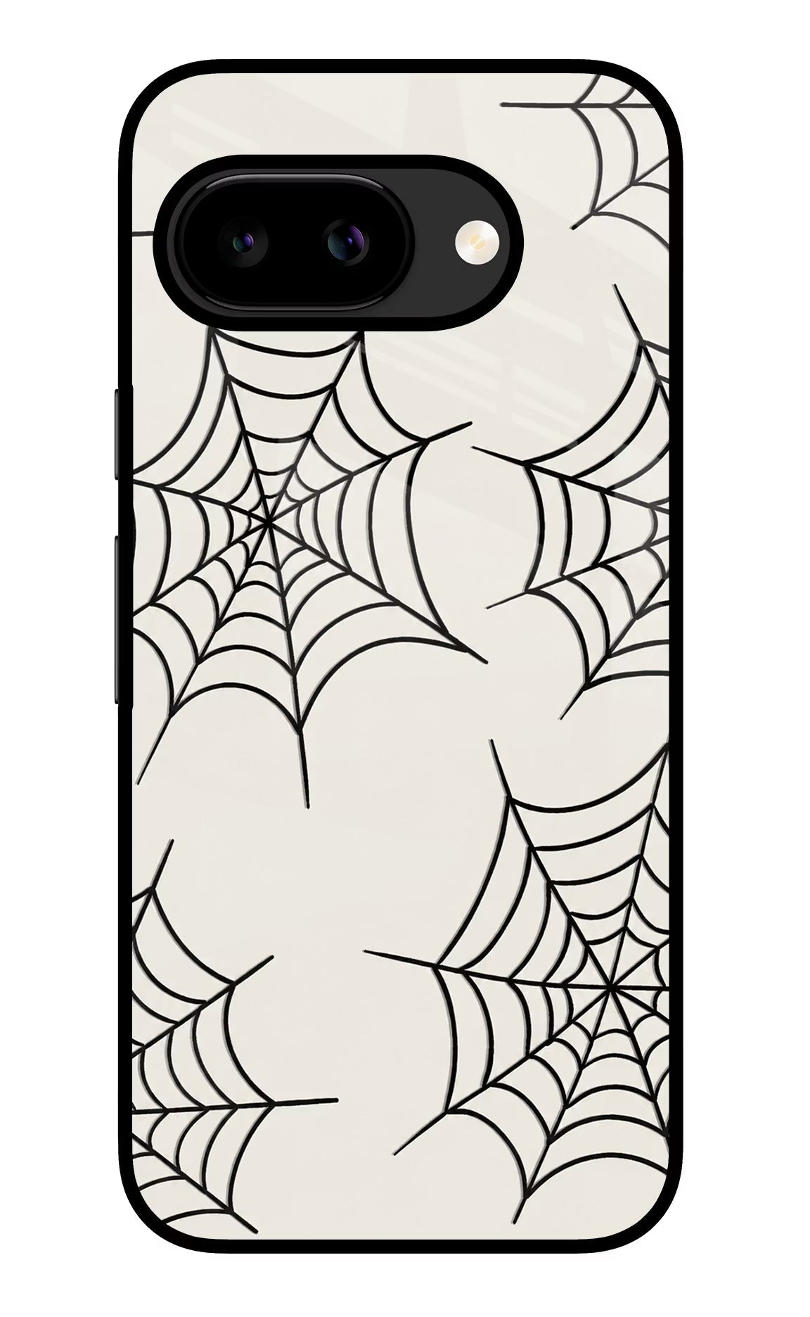 Spider Web Google Pixel 9a Back Cover Glass Case - Hello Swanky