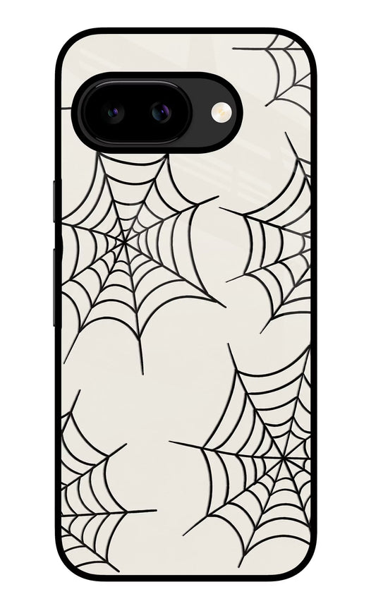 Spider Web Google Pixel 9a Back Cover Glass Case - Hello Swanky