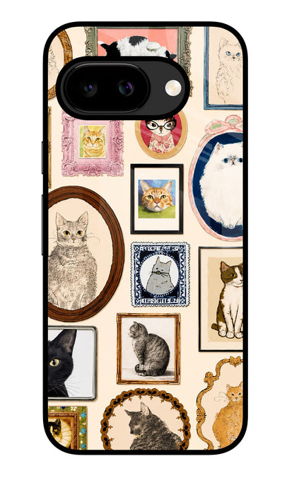 Mirror Cats Google Pixel 9a Back Cover Glass Case - Hello Swanky
