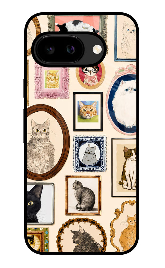 Mirror Cats Google Pixel 9a Back Cover Glass Case - Hello Swanky