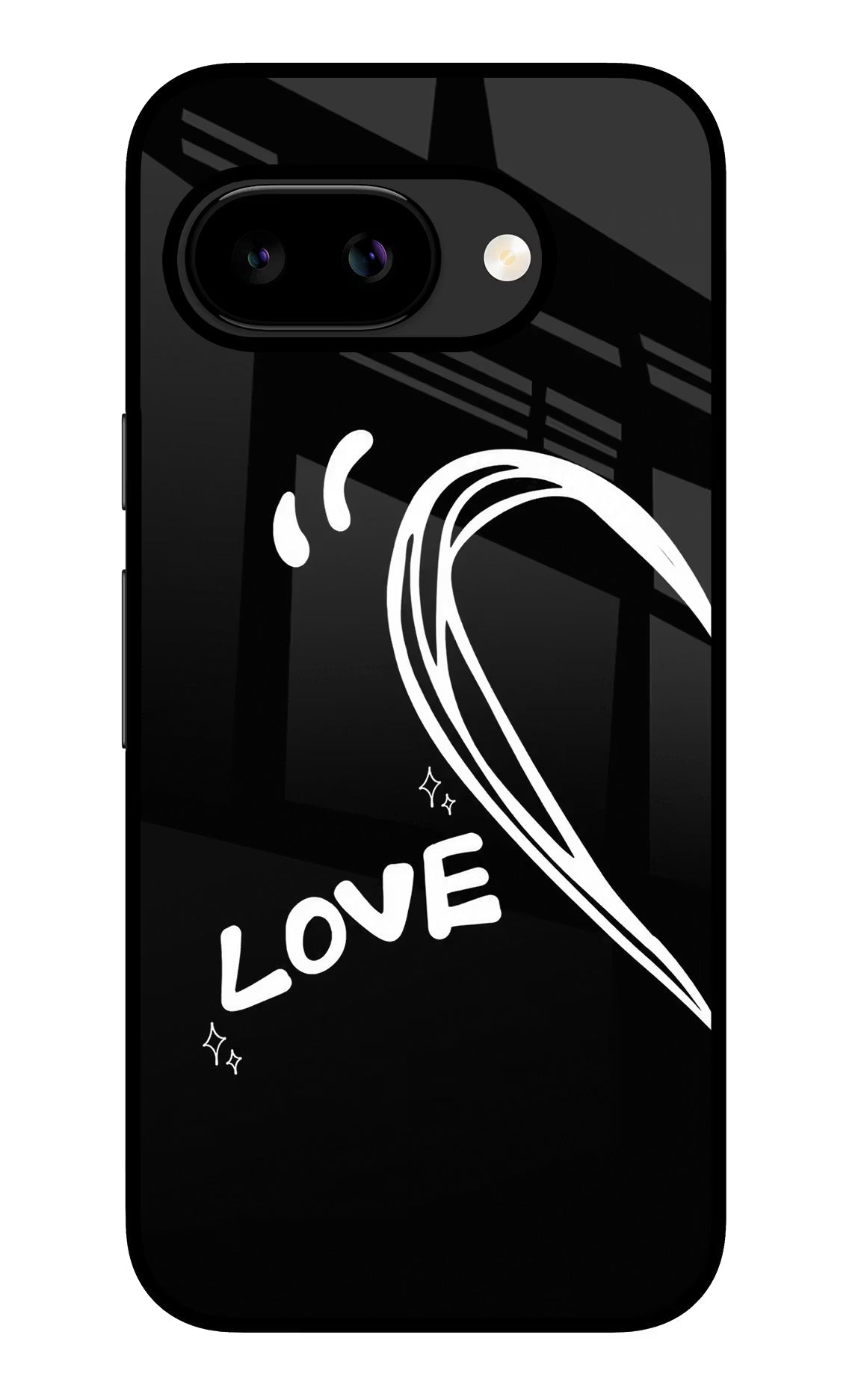 Love Line Google Pixel 9a Back Cover Glass Case - Hello Swanky