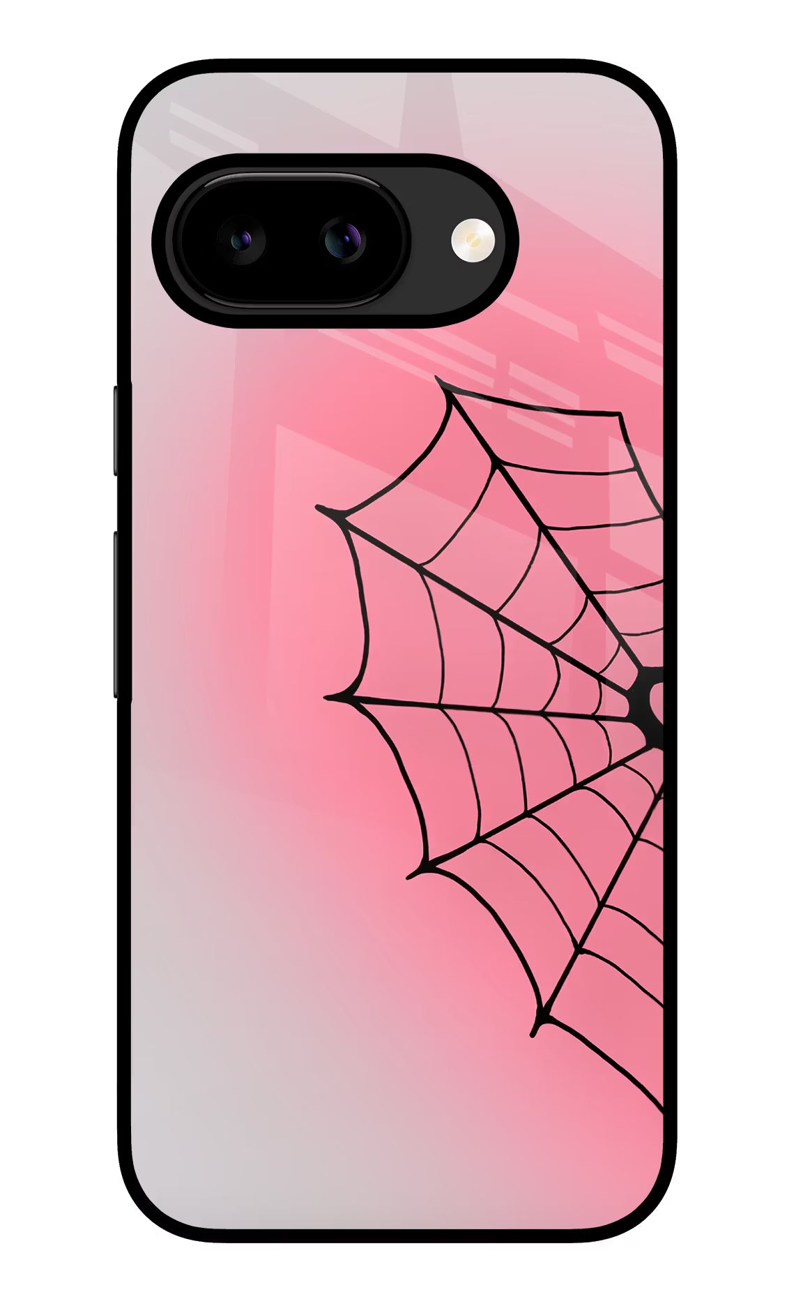 Pink Web Google Pixel 9a Back Cover Glass Case - Hello Swanky