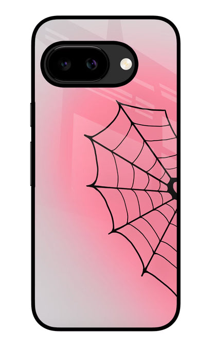 Pink Web Google Pixel 9a Back Cover Glass Case - Hello Swanky