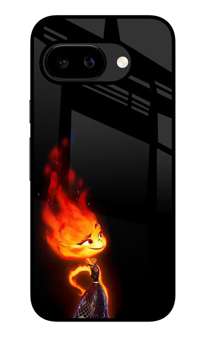 Ember Flame Google Pixel 9a Back Cover Glass Case - Hello Swanky